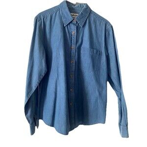 Pendleton Shirt Womens Medium Blue Chambray Lightweight Shirt Casual